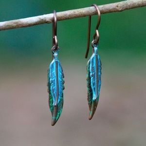 Jewelry - Blue Feather BOHO Earrings Jewelry - Blue Feather BOHO Earrings